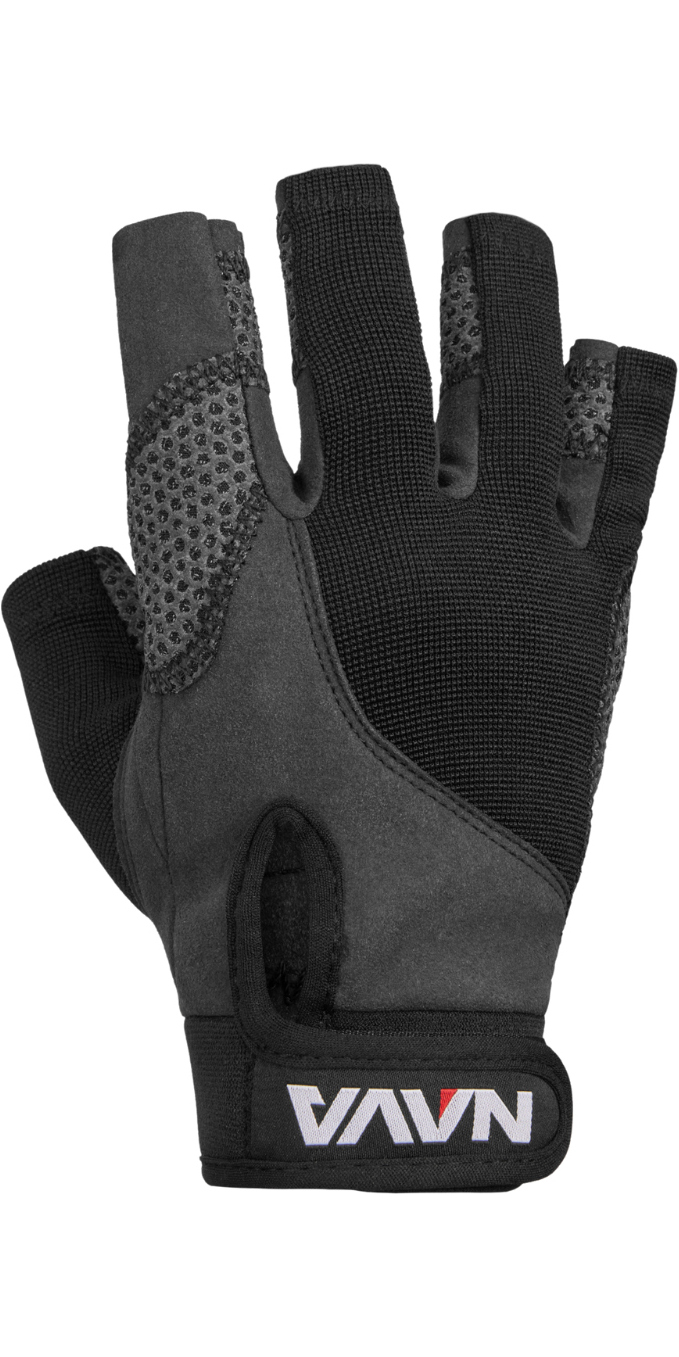 2025 Nava Performance Nava Prestige Short Finger Sailing Gloves NAVAPGSF01 - Black
